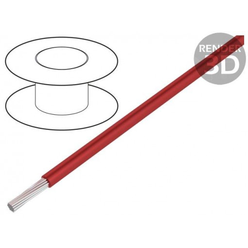 1852 RD001; Wire; HookUp Wire PVC; stranded; Cu; 28AWG; red; PVC; 600V; 305m; ALPHA WIRE