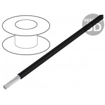 1853 BK005; Wire; HookUp Wire PVC; stranded; Cu; 26AWG; black; PVC; 600V; 30,5m; ALPHA WIRE