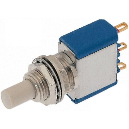 18535CD; Switch: push-button; Pos: 2; SPDT; ON-(ON); Illumin: none; Ø6.5mm; APEM