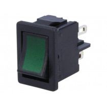 1855.0108; ROCKER; DPST; Pos: 2; OFF-ON; 4A/250VAC; green; IP40; 100mΩ; -20÷85°C; Marquardt