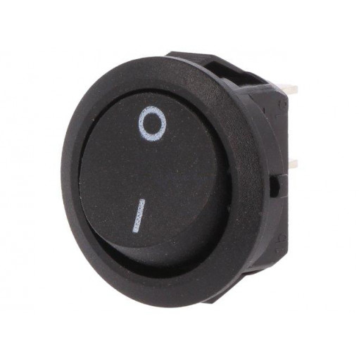 1881.1103; ROCKER; SPST; Pos: 2; OFF-ON; 12A/250VAC; black; IP40; none; 100mΩ; Marquardt