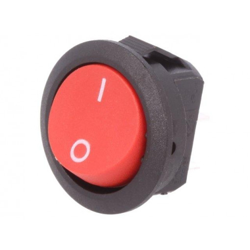 1881.1104; ROCKER; SPST; Pos: 2; OFF-ON; 12A/250VAC; red; IP40; none; 100mΩ; Marquardt