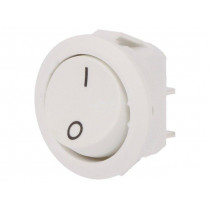 1881.1105; ROCKER; SPST; Pos: 2; OFF-ON; 12A/250VAC; white; IP40; none; 100mΩ; Marquardt