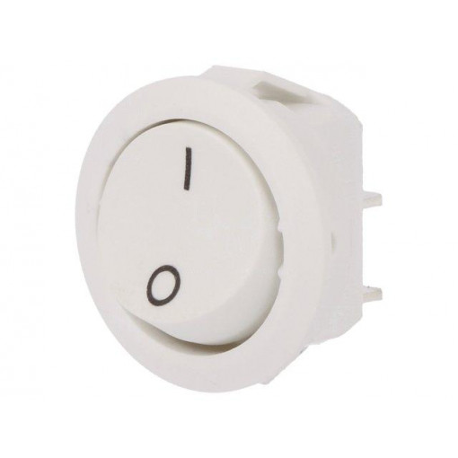 1881.1105; ROCKER; SPST; Pos: 2; OFF-ON; 12A/250VAC; white; IP40; none; 100mΩ; Marquardt