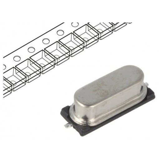 19.2M-49SMD-SR; Resonator: quartz; 19.2MHz; ±30ppm; 20pF; SMD; HC49SMD; SR PASSIVES 19.2M-49SMD-SR; Resonator: quartz; 19.2MHz; ±30ppm; 20pF; SMD; HC49SMD; SR PASSIVES