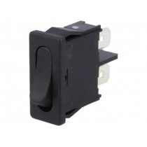 1901.1102; ROCKER; SPST; Pos: 2; OFF-ON; 6A/250VAC; black; IP40; none; 100mΩ; Marquardt