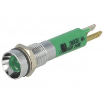 19050351; Indicator: LED; recessed; 24VDC; Cutout: Ø8mm; IP67; metal; ØLED: 5mm; CML SEMICONDUCTOR PRODUCTS