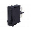 1911.1102; ROCKER; SPST; Pos: 2; OFF-ON; 6A/250VAC; black; IP40; none; 100mΩ; Marquardt