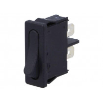 1911.1102; ROCKER; SPST; Pos: 2; OFF-ON; 6A/250VAC; black; IP40; none; 100mΩ; Marquardt