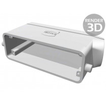 19300241541; Enclosure: for HDC connectors; Han B; size 24B; for cable; angled; HARTING