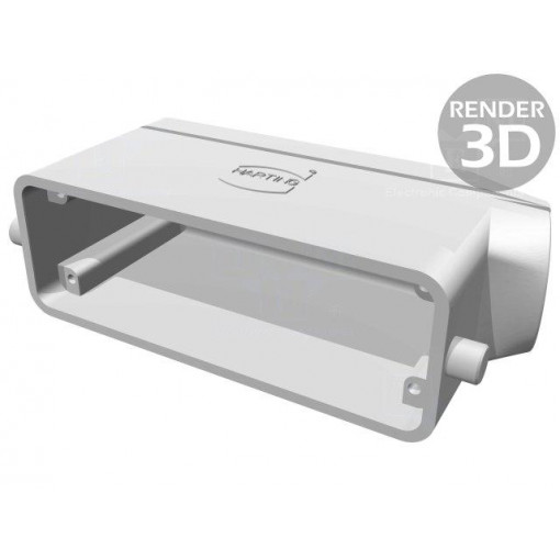 19300241541; Enclosure: for HDC connectors; Han B; size 24B; for cable; angled; HARTING