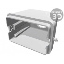 19300480449; Enclosure: for Han connectors; Han; size 48B (2 x 24B); straight; HARTING