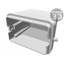 19300480549; Enclosure: for Han connectors; Han; size 48B (2 x 24B); angled; HARTING