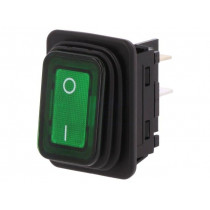 1935.3118; ROCKER; DPST; Pos: 2; OFF-ON; 20A/250VAC; green; filament lamp 230V; Marquardt