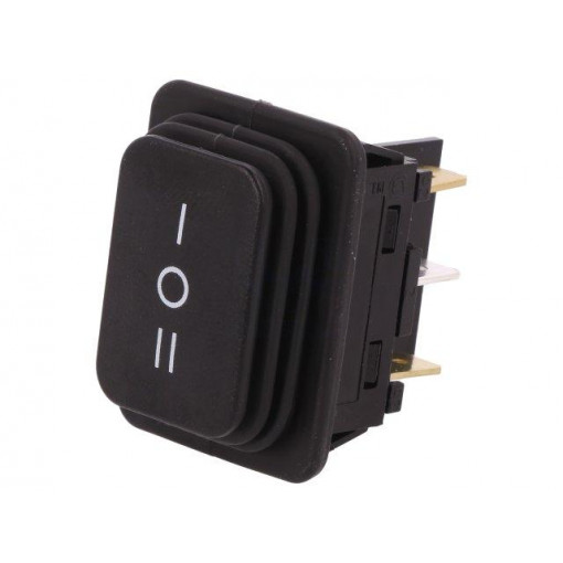 1939.3119; ROCKER; DP3T; Pos: 3; ON-OFF-ON; 14A/250VAC; black; none; 100mΩ; Marquardt