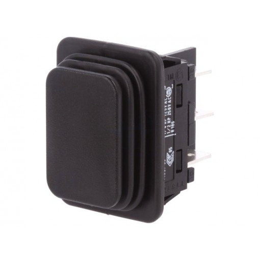 1939.3312; ROCKER; DP3T; Pos: 3; (ON)-OFF-(ON); 14A/250VAC; black; none; 100mΩ; Marquardt