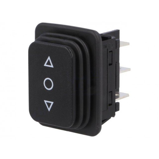 1939.3314; ROCKER; DP3T; Pos: 3; (ON)-OFF-(ON); 14A/250VAC; black; none; 100mΩ; Marquardt