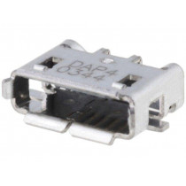 1981584-1; Socket; USB AB micro; on PCBs; SMT; PIN: 5; horizontal; TE Connectivity