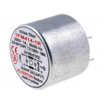 1FM414-1R; Filter: anti-interference; 250VAC; Cx: 100nF; Cy: 2.2nF; 2mH; THT; 1A; FILTERCON 1FM414-1R; Filter: anti-interference; 250VAC; Cx: 100nF; Cy: 2.2nF; 2mH; THT; 1A; FILTERCON