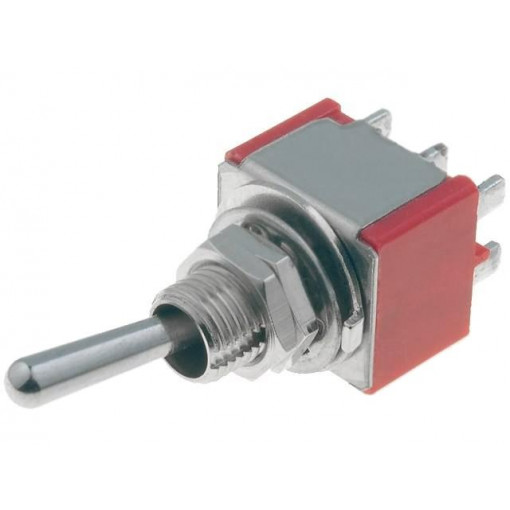 ; Switch: toggle; Pos: 3; DP3T; (ON)-OFF-(ON); 2A/250VAC; 5A/28VDC; 
