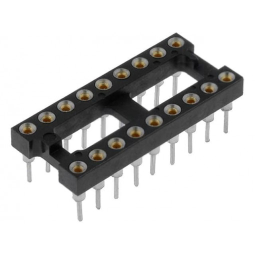 2-1571552-5; Socket: DIP; PIN: 18; Pitch: 2.54mm; precision; THT; gold flash; 3A; TE Connectivity