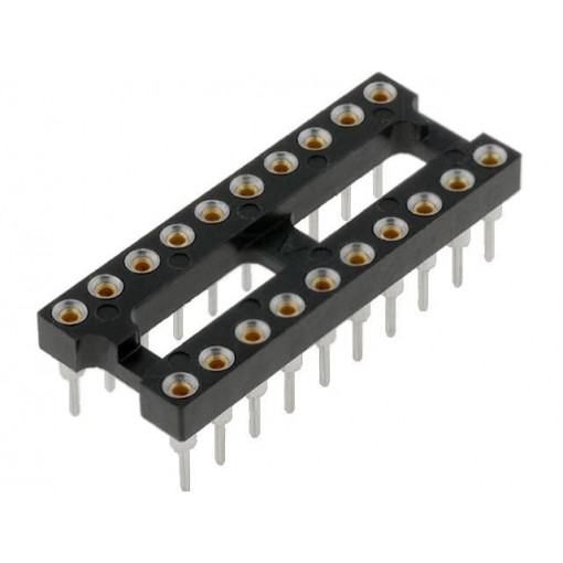 2-1571552-6; Socket: DIP; PIN: 20; Pitch: 2.54mm; precision; THT; gold flash; 3A; TE Connectivity
