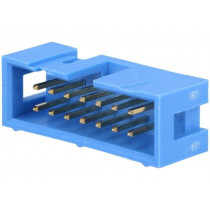 2-1761603-5; Socket; IDC; male; PIN: 14; straight; THT; gold-plated; 2.54mm; TE Connectivity