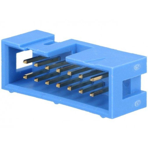 2-1761603-5; Socket; IDC; male; PIN: 14; straight; THT; gold-plated; 2.54mm; TE Connectivity