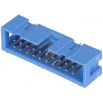 2-1761603-7; Socket; IDC; male; PIN: 20; straight; THT; gold-plated; 2.54mm; TE Connectivity