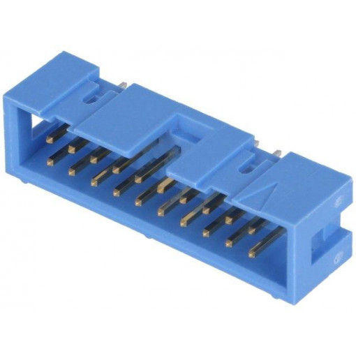 2-1761603-7; Socket; IDC; male; PIN: 20; straight; THT; gold-plated; 2.54mm; TE Connectivity