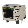 2-406549-1; Socket; RJ45; PIN: 8; Cat: 5; shielded,with LED; gold-plated; THT; TE Connectivity 2-406549-1; Socket; RJ45; PIN: 8; Cat: 5; shielded,with LED; gold-plated; THT; TE Connectivity