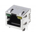2-406549-4; Socket; RJ45; PIN: 8; Cat: 5; shielded,with LED; Layout: 8p8c; THT; TE Connectivity 2-406549-4; Socket; RJ45; PIN: 8; Cat: 5; shielded,with LED; Layout: 8p8c; THT; TE Connectivity