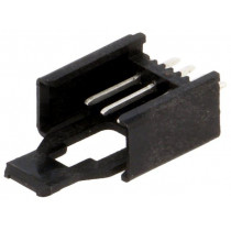 2,5 MSF 04; Wire-board; socket; male; Minimodul; 2.5mm; PIN: 4; THT; on PCBs; 5A; LUMBERG