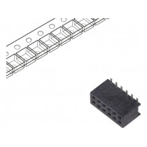 20021321-00012C4LF; Socket; pin strips; Minitek127; female; PIN: 12; vertical; 1.27mm; AMPHENOL