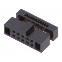 20021444-00010T4LF; Plug; pin strips; Minitek127; female; PIN: 10; straight; 1.27mm; IDC; AMPHENOL