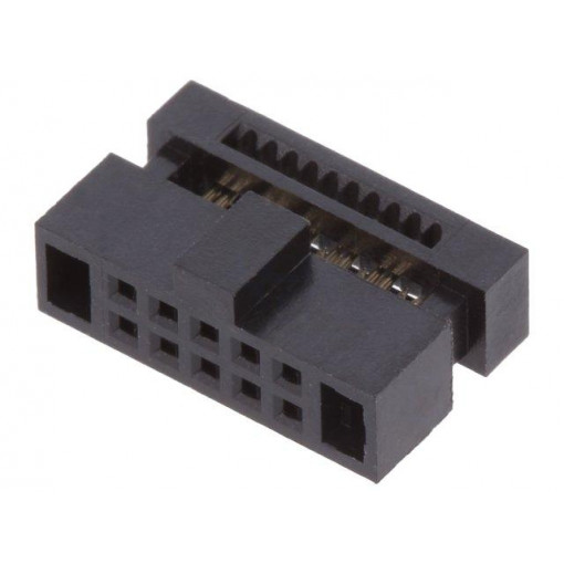 20021444-00010T4LF; Plug; pin strips; Minitek127; female; PIN: 10; straight; 1.27mm; IDC; AMPHENOL