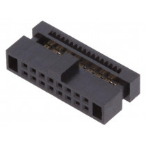 20021444-00016T4LF; Plug; pin strips; Minitek127; female; PIN: 16; straight; 1.27mm; IDC; AMPHENOL