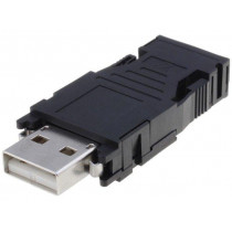 2013798-1; Plug; USB A; for cable; soldering; PIN: 4; straight; TE Connectivity