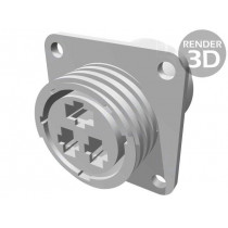 206425-1; Socket; male; PIN: 3; w/o contacts; CPC Series 3; Case: size 17; TE Connectivity