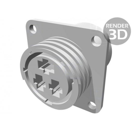 206425-1; Socket; male; PIN: 3; w/o contacts; CPC Series 3; Case: size 17; TE Connectivity