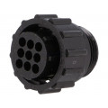 206708-1; Plug; female; PIN: 9; w/o contacts; CPC Series 1; for cable; TE Connectivity
