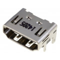 206A-SEAN-R03; Connector: HDMI; socket; PIN: 19; gold-plated; angled 90°; SMT; ATTEND