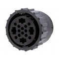 207485-1; Plug; female; PIN: 16(4+12); w/o contacts; CPC Series 4; for cable; TE Connectivity