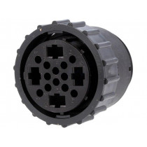 207485-1; Plug; female; PIN: 16(4+12); w/o contacts; CPC Series 4; for cable; TE Connectivity