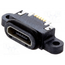 207G-BD00; Socket; USB B micro; SMT; PIN: 5; with seal; USB 2.0; IPX7; ATTEND