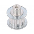 21 T5   10-200ZA; Belt pulley; T5; W: 10mm; whell width: 21mm; Ø: 15.05mm; aluminium; OPTIBELT 21 T5   10-200ZA; Belt pulley; T5; W: 10mm; whell width: 21mm; Ø: 15.05mm; aluminium; OPTIBELT