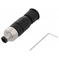 21023591301; Connector: M8; male; PIN: 3; straight; for cable; plug; 4A; IP67; 60V; HARTING