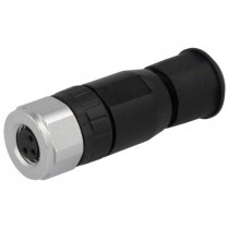 21023592301; Connector: M8; female; PIN: 3; straight; for cable; plug; 4A; IP67; HARTING