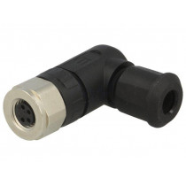 21023594401; Connector: M8; female; PIN: 4; angled 90°; for cable; plug; 4A; IP67; HARTING
