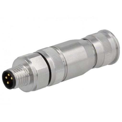 21023691401; Connector: M8; male; PIN: 4; straight; shielded; for cable; plug; HARTING